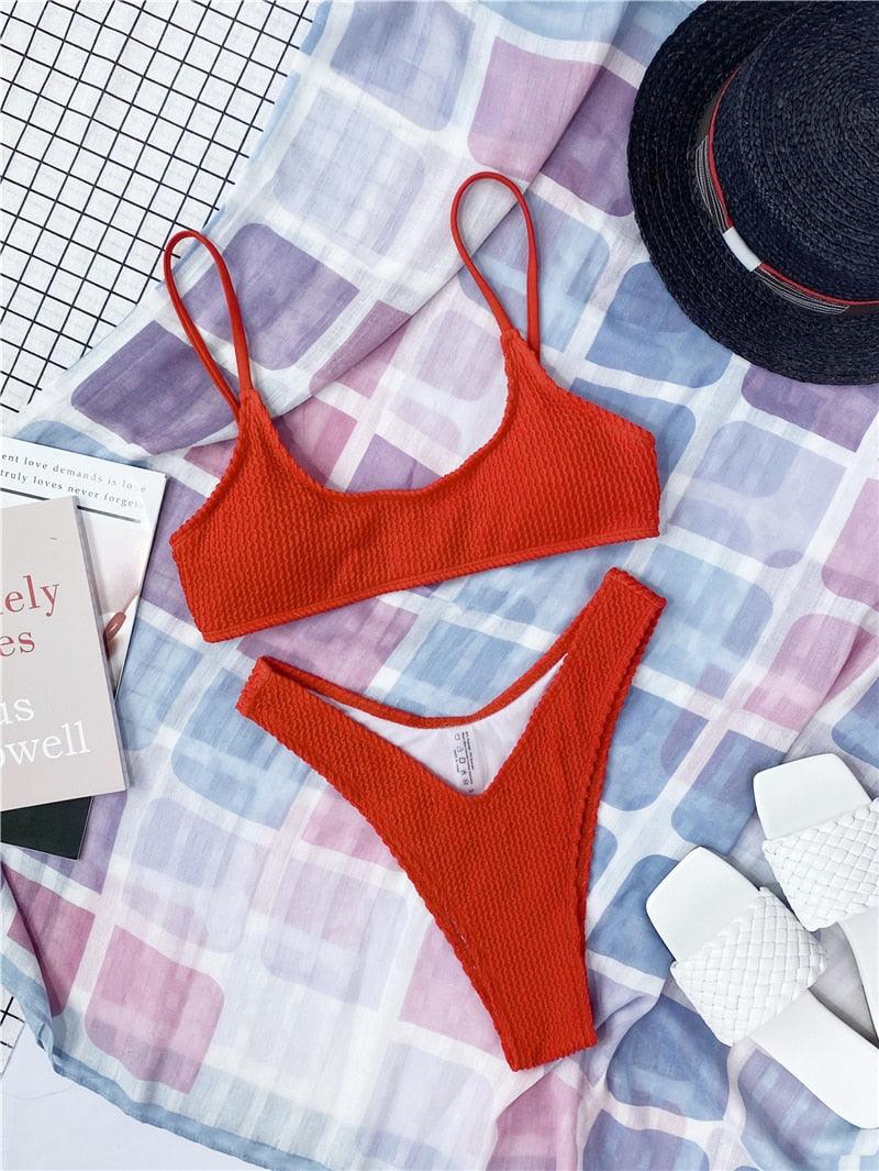 Elegant One-Shoulder Bikini Set for Women
