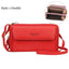 Elegant PU Leather Double Layer Crossbody Handbag