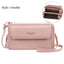 Elegant PU Leather Double Layer Crossbody Handbag