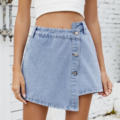 Women's Irregular Denim Skirt Pants