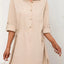 Women's casual loose mid length shirt dress - Korvel