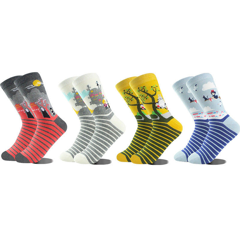 Women's Cotton Bottom Creative Japanese Totoro Socks Cartoon Cotton Boat Socks Women's Anime Jacquard Socks - Korvel