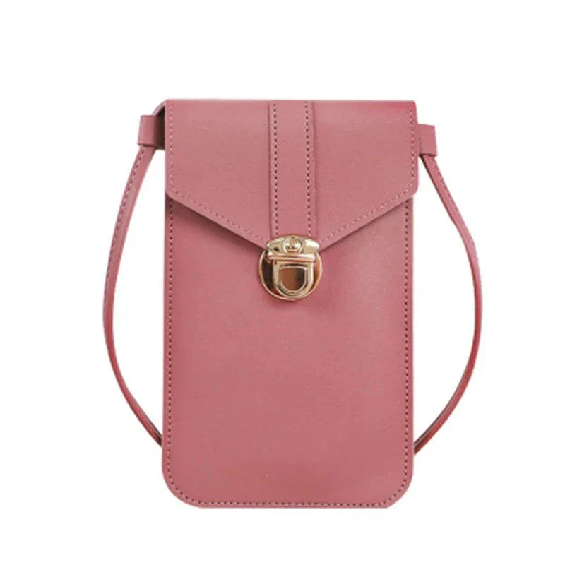 Vintage-Inspired Women's Crossbody Bag with Touchscreen Wallet