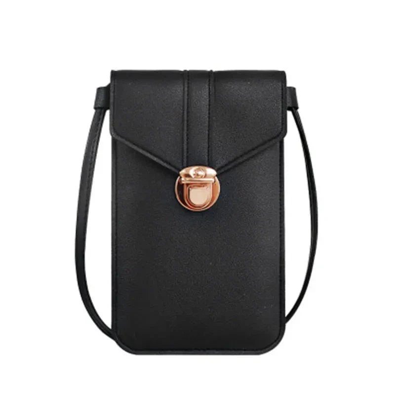 Vintage-Inspired Women's Crossbody Bag with Touchscreen Wallet