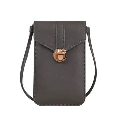 Vintage-Inspired Women's Crossbody Bag with Touchscreen Wallet