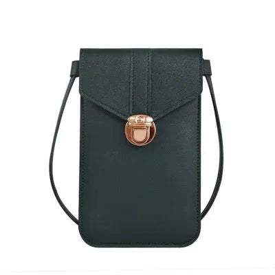 Vintage-Inspired Women's Crossbody Bag with Touchscreen Wallet