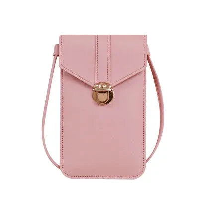 Vintage-Inspired Women's Crossbody Bag with Touchscreen Wallet