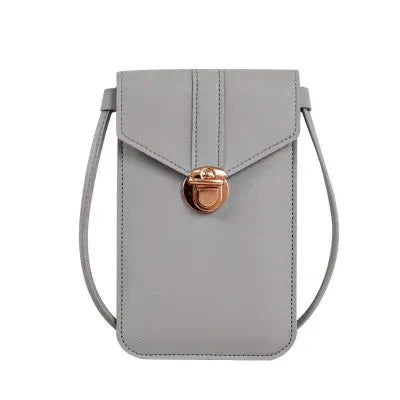 Vintage-Inspired Women's Crossbody Bag with Touchscreen Wallet