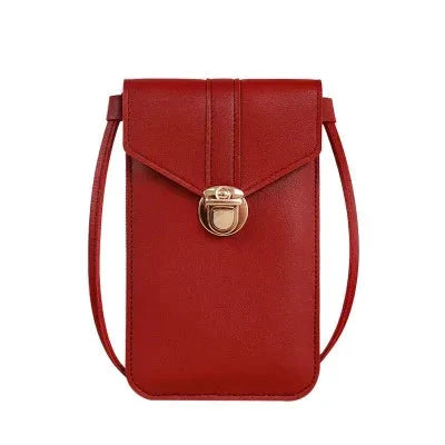 Vintage-Inspired Women's Crossbody Bag with Touchscreen Wallet