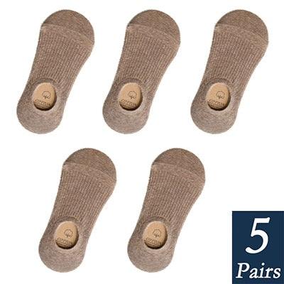 Calcetines de mujer de algodón premium sin costura y antideslizantes