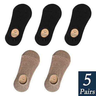 Calcetines de mujer de algodón premium sin costura y antideslizantes