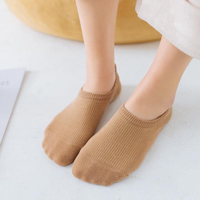Calcetines de mujer de algodón premium sin costura y antideslizantes