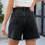 Shorts de mezclilla con bordes deshilachados para mujer - Pantalones cortos versátiles