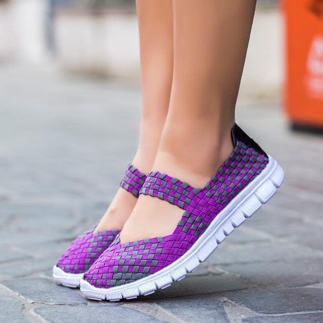 Espadrilles décontractées pour femmes - Baskets à enfiler confortables