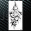 Women's Flower Temporary Tattoos - Elegant Waterproof Designs