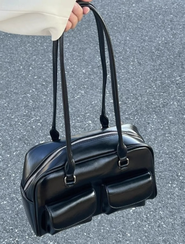Women's Versatile Armpit Bag with Buckle Detail