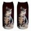 Lindos calcetines tobilleros con impresión 3D de gatitos para hombres y mujeres