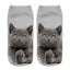 Lindos calcetines tobilleros con impresión 3D de gatitos para hombres y mujeres