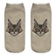 Lindos calcetines tobilleros con impresión 3D de gatitos para hombres y mujeres