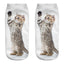Lindos calcetines tobilleros con impresión 3D de gatitos para hombres y mujeres