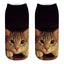 Lindos calcetines tobilleros con impresión 3D de gatitos para hombres y mujeres