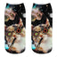 Lindos calcetines tobilleros con impresión 3D de gatitos para hombres y mujeres