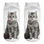 Lindos calcetines tobilleros con impresión 3D de gatitos para hombres y mujeres