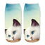 Lindos calcetines tobilleros con impresión 3D de gatitos para hombres y mujeres