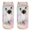 Lindos calcetines tobilleros con impresión 3D de gatitos para hombres y mujeres