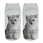 Lindos calcetines tobilleros con impresión 3D de gatitos para hombres y mujeres