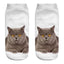 Lindos calcetines tobilleros con impresión 3D de gatitos para hombres y mujeres