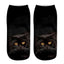 Lindos calcetines tobilleros con impresión 3D de gatitos para hombres y mujeres