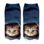 Lindos calcetines tobilleros con impresión 3D de gatitos para hombres y mujeres