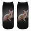 Lindos calcetines tobilleros con impresión 3D de gatitos para hombres y mujeres