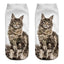Lindos calcetines tobilleros con impresión 3D de gatitos para hombres y mujeres