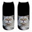 Lindos calcetines tobilleros con impresión 3D de gatitos para hombres y mujeres
