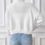 Women's High Neck Pullover Sweater with Heart Sticker