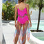 Women's pure hand crochet dyed tassel skirt with random gradient camisole skirt - Korvel