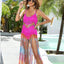 Women's pure hand crochet dyed tassel skirt with random gradient camisole skirt - Korvel