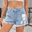 Shorts en denim déchirés premium pour femmes
