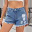 Shorts en denim déchirés premium pour femmes