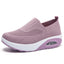 Women's shoes with thick sole and air cushion comfortable for casual sports breathable and fly woven soft soled women's shoes - Korvel