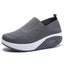 Women's shoes with thick sole and air cushion comfortable for casual sports breathable and fly woven soft soled women's shoes - Korvel