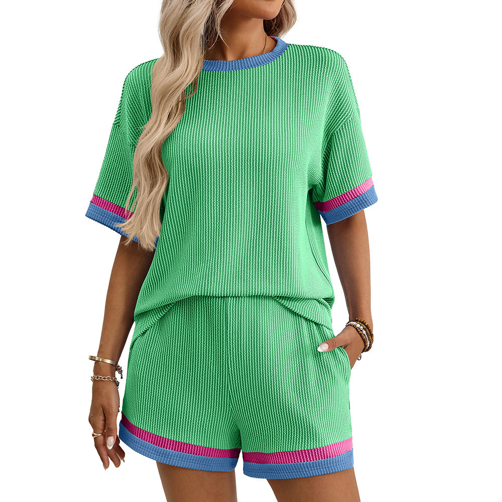 Women's short sleeved shorts two-piece set - Korvel