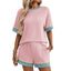 Women's short sleeved shorts two-piece set - Korvel