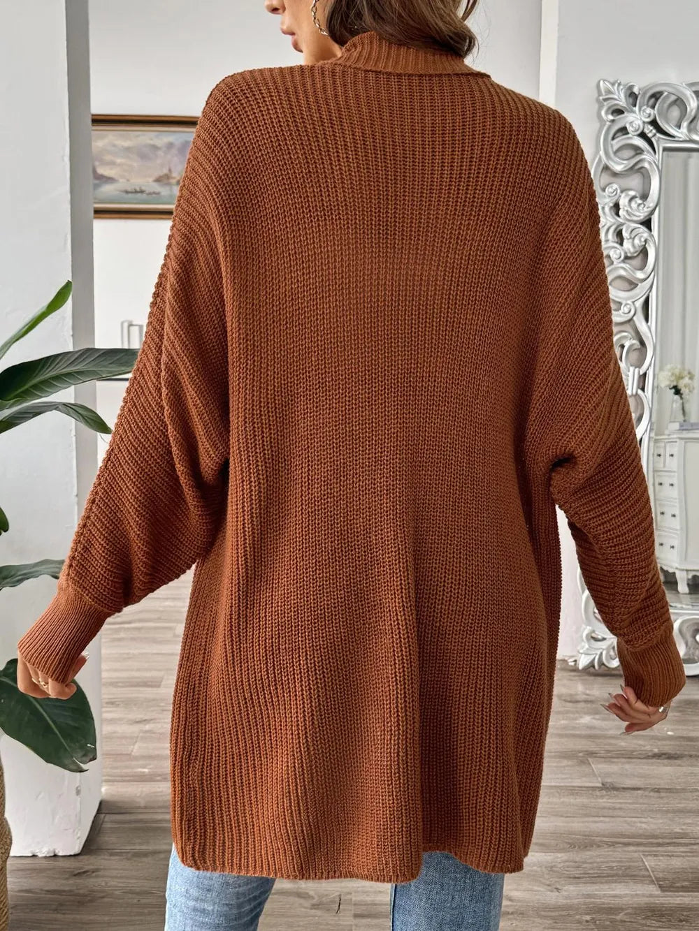Women's simple and fashionable loose sweater cardigan - Korvel
