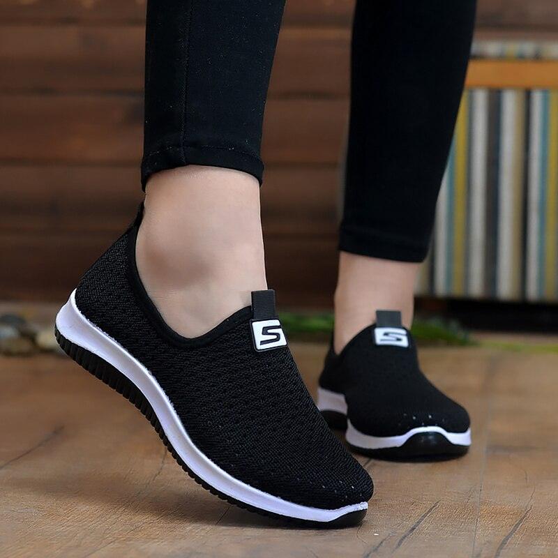 Baskets en Maille Respirante pour Femmes pour la Marche Estivale