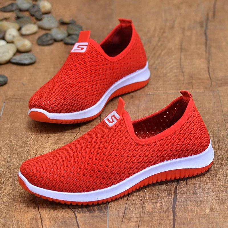 Baskets en Maille Respirante pour Femmes pour la Marche Estivale