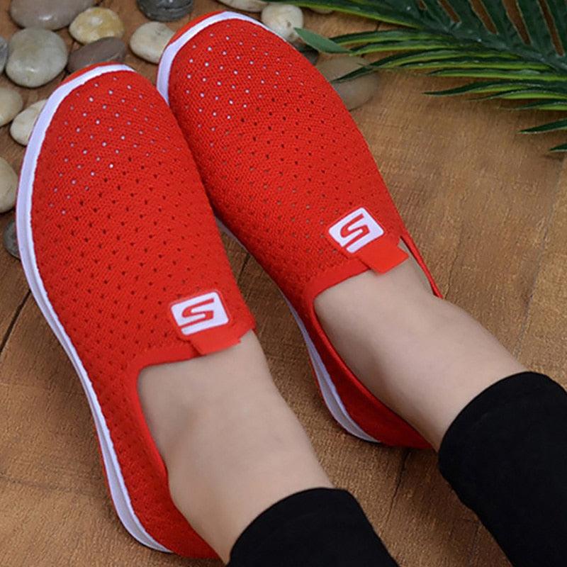Baskets en Maille Respirante pour Femmes pour la Marche Estivale