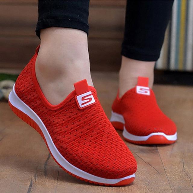 Baskets en Maille Respirante pour Femmes pour la Marche Estivale